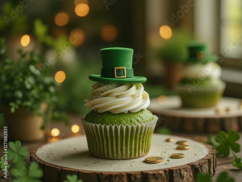 Naklejka st patrick day cupcakes 