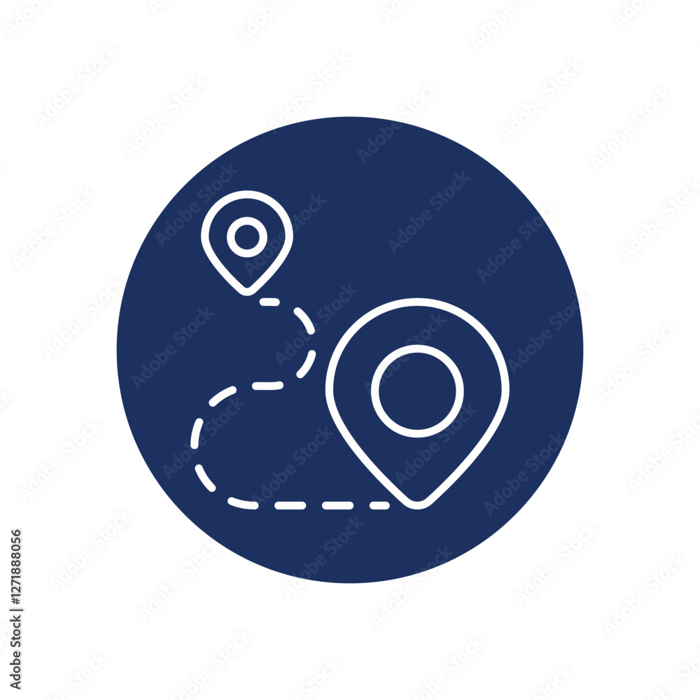 Route icon vector stock illustration Route icon vector stock illustration