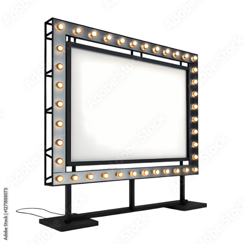 Marquee Movie Screen: Outdoor Cinema Display isolated on transparent background