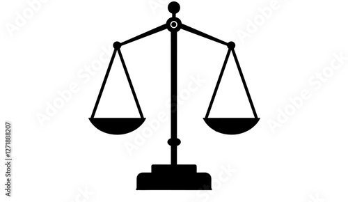 Scales of justice vector, vintage scale icon, flat icon design, balance and equilibrium, legal scale, courtroom icon, justice symbol, court, law illustration, justice balance, law scales