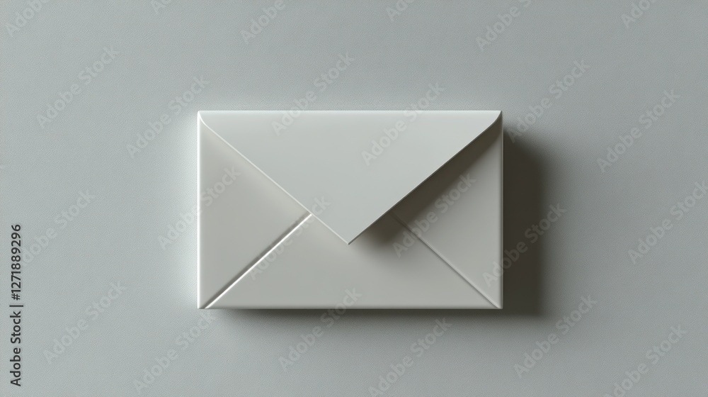 White envelope, flatlay, neutral background, mail White envelope, flatlay, neutral background, mail