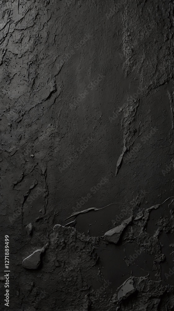 Obraz premium Texture of black decorative plaster or concrete. Abstract grunge background for design.