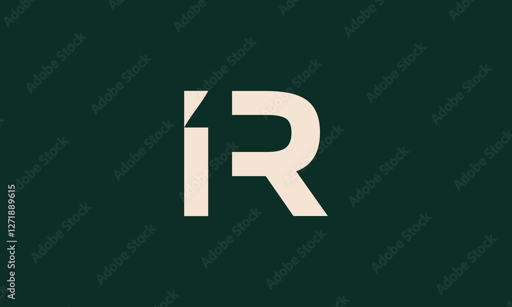 Fototapeta premium 1R or R1 monogram logo design