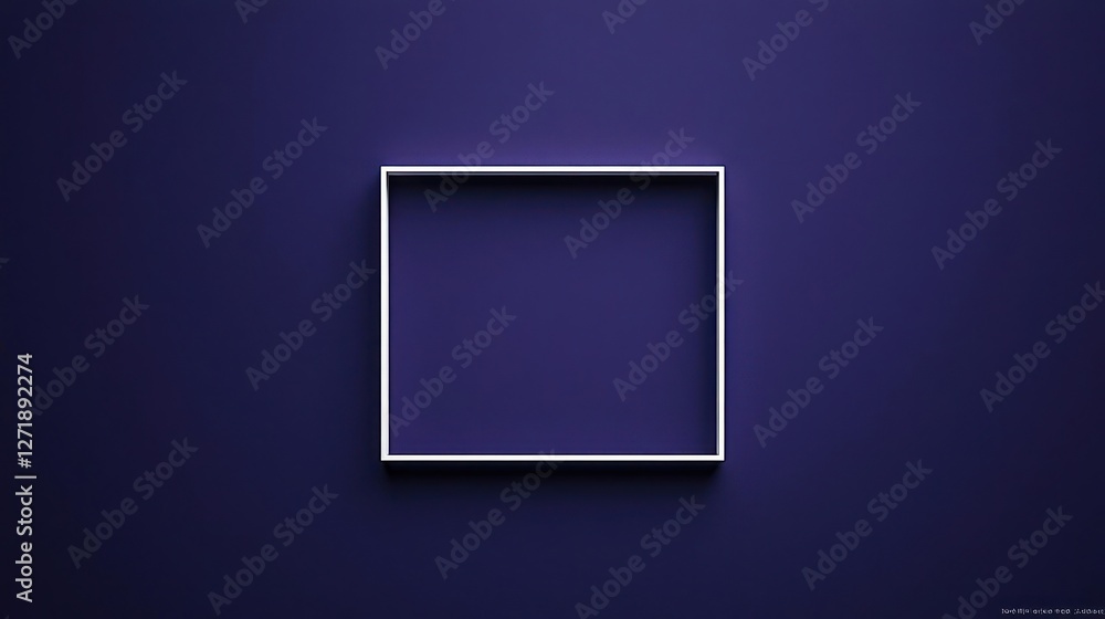 White Square Frame on Purple Background White Square Frame on Purple Background