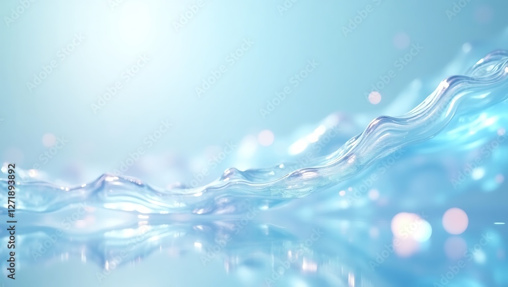 Translucent glass effect with a serene soft blue gradient background. Generative Ai. Translucent glass effect with a serene soft blue gradient background. Generative Ai.