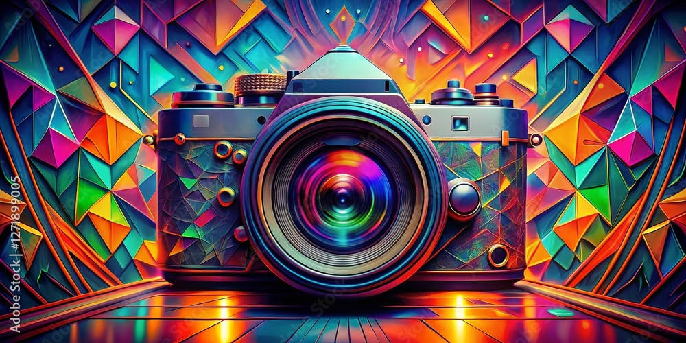 Futuristic Camera Abstract Art: Geometric Design, Generative AI Portrait Futuristic Camera Abstract Art: Geometric Design, Generative AI Portrait