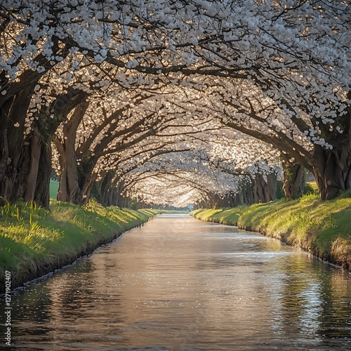 grand riverbank cherry blossoms photo