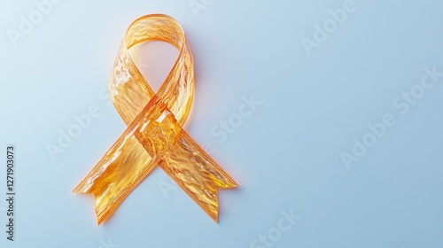 Contemporary Metallic Liquid Ribbon Art for Health Campaigns Innovative Abstract Visuals in Digital Marketing and Awareness - Inspiring Community Support with Modern Aesthetics photo