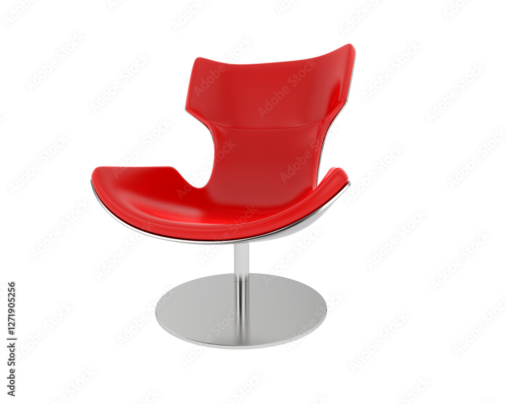 Modern Swivel Chair isolated on background. 3d rendering - illustration Modern Swivel Chair isolated on background. 3d rendering - illustration