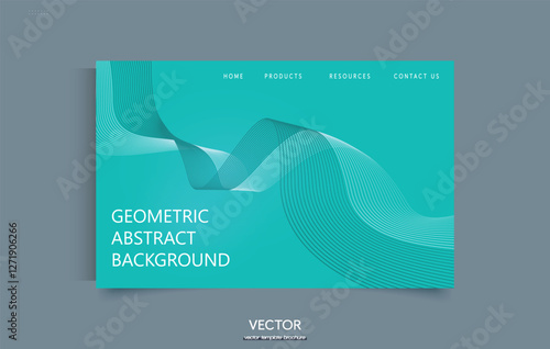 Sound waves. Geometric background for web design and presentations