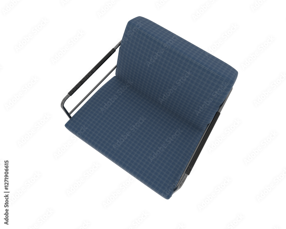 Armchair isolated on background. 3d rendering - illustration