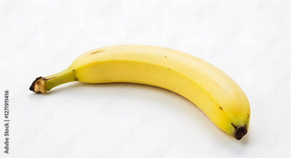 Single Yellow Banana Fruit on White Background Ready to Eat Single Yellow Banana Fruit on White Background Ready to Eat