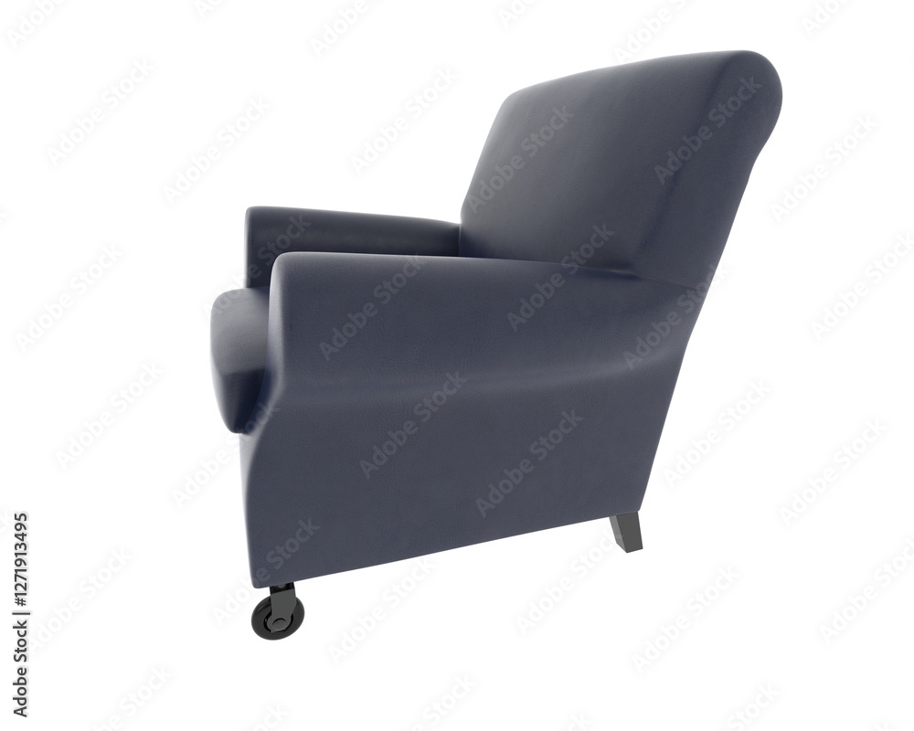 Armchair isolated on background. 3d rendering - illustration Armchair isolated on background. 3d rendering - illustration
