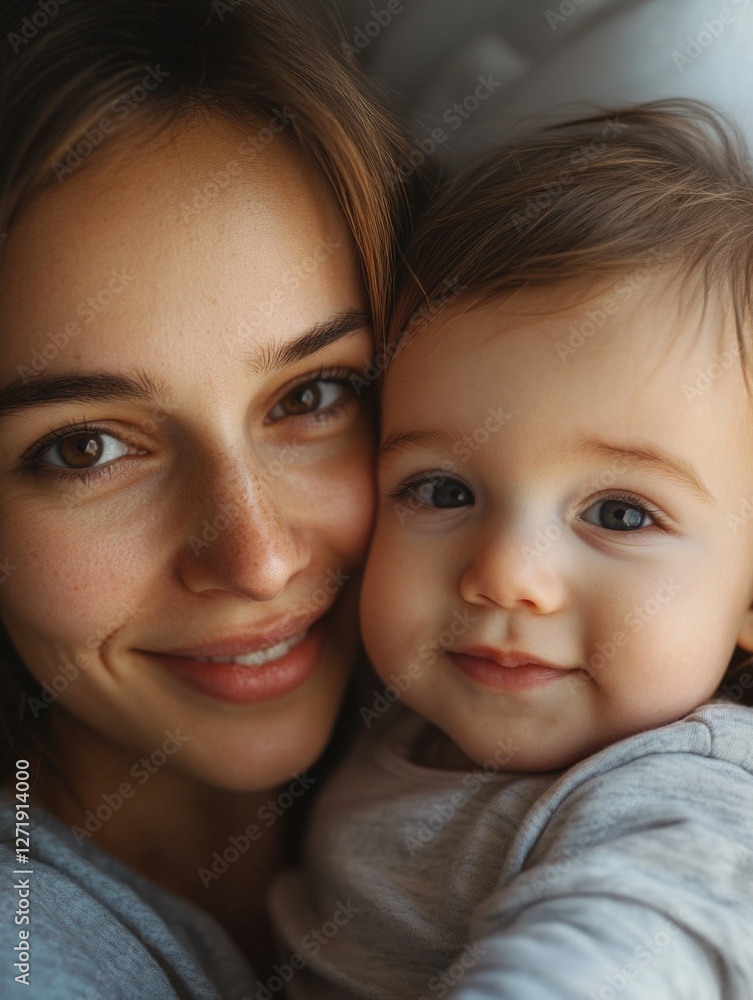 Emotional Moment: A Mother and Baby