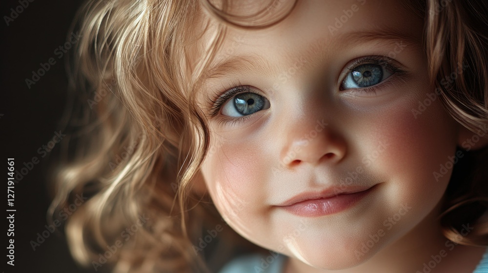 Close-up Portrait of a Child with Blue Eyes Close-up Portrait of a Child with Blue Eyes