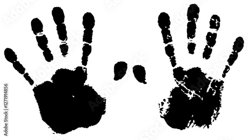 hand print on white