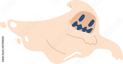Spooky comic phantom vector illustration