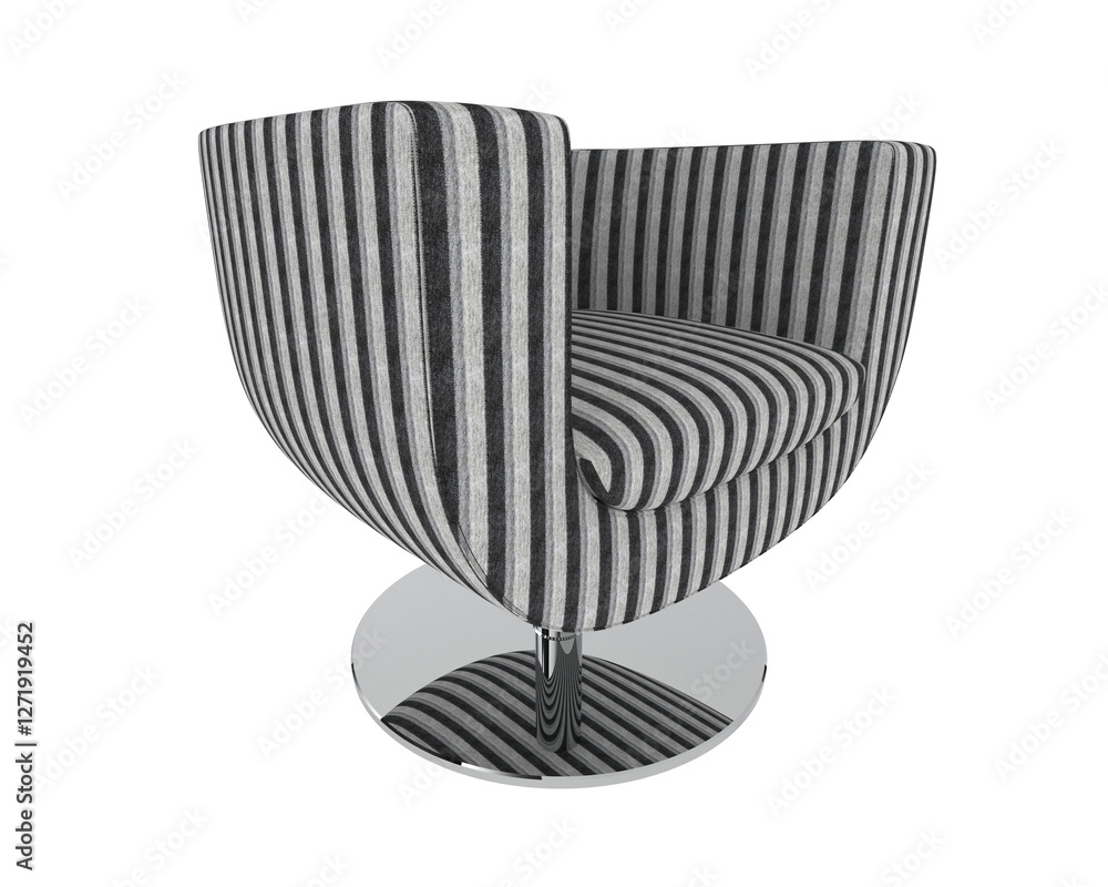 Armchair isolated on background. 3d rendering - illustration Armchair isolated on background. 3d rendering - illustration