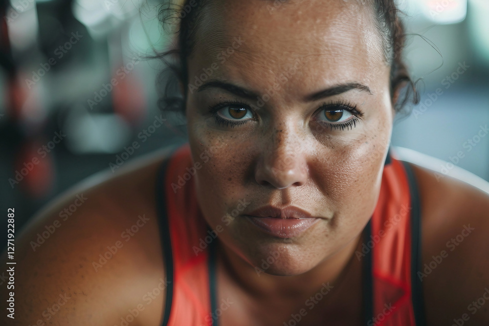 Happy plus size model woman with chubby face body positive concept generative AI Happy plus size model woman with chubby face body positive concept generative AI