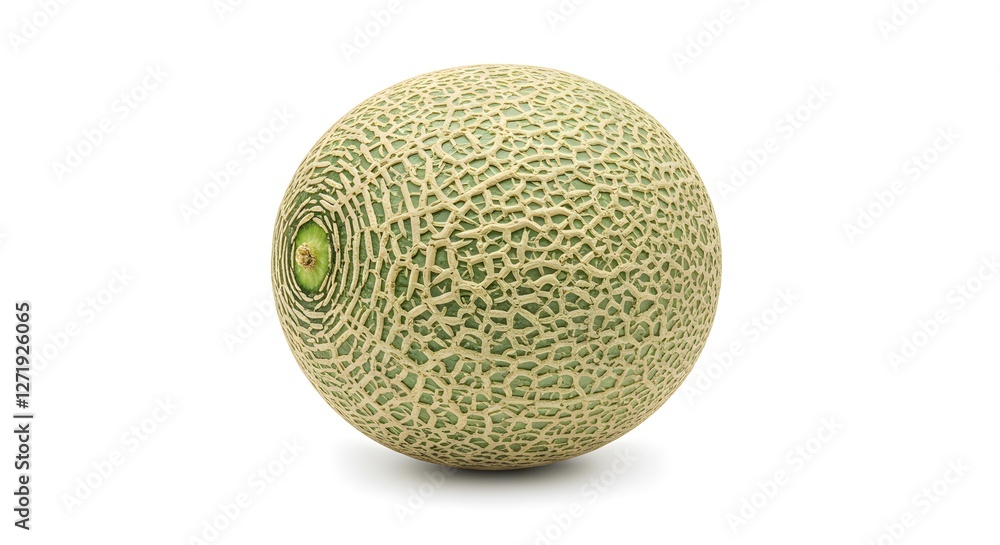 Studio Shot of Cantaloupe Melon Whole on White Background Studio Shot of Cantaloupe Melon Whole on White Background
