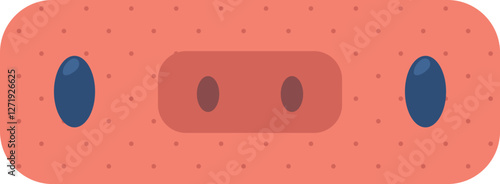Medical plaster with pig snout