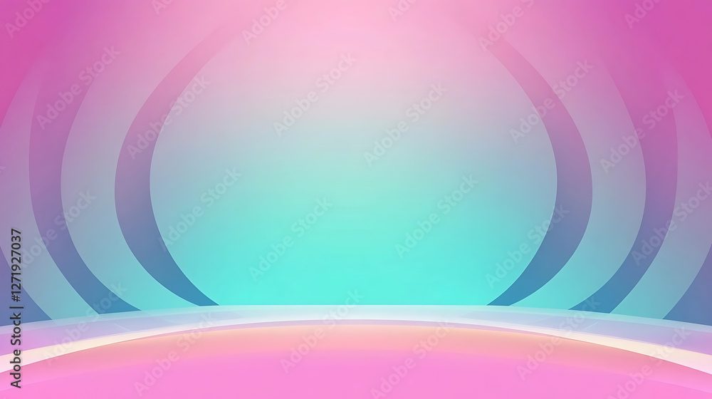 Fototapeta premium Gentle background for presentation, smooth gradient, colorful circular shapes, copy space