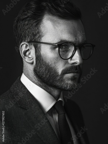 Bearded Man with Glasses