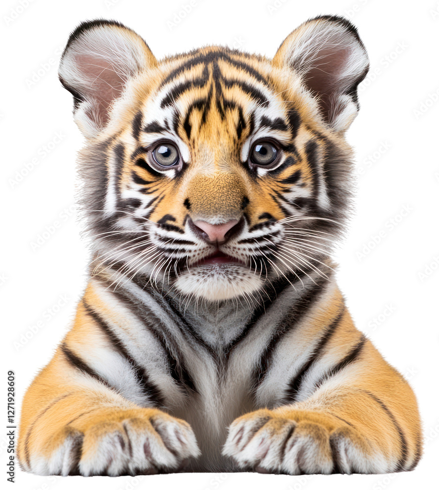 Obraz premium PNG Baby tiger wildlife animal mammal.