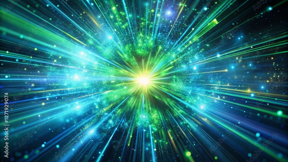 Glowing Green Blue Abstract Particle Background - Vibrant Light Streaks & Energy Glowing Green Blue Abstract Particle Background - Vibrant Light Streaks & Energy