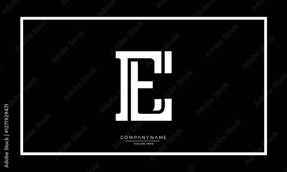 Obraz premium Alphabet letters E or EE Logo vector icon 