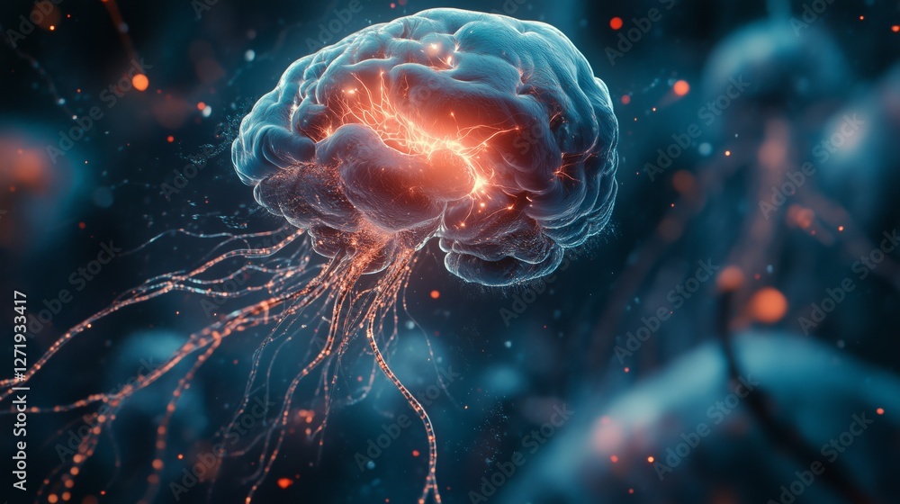 Naklejka premium The mystery of neural connections in the brain