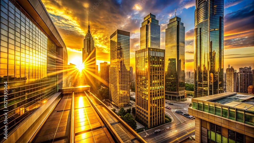 Golden Hour Bokeh: Architectural Photography Lens Flare, Yellow and Gold Light Effects Golden Hour Bokeh: Architectural Photography Lens Flare, Yellow and Gold Light Effects