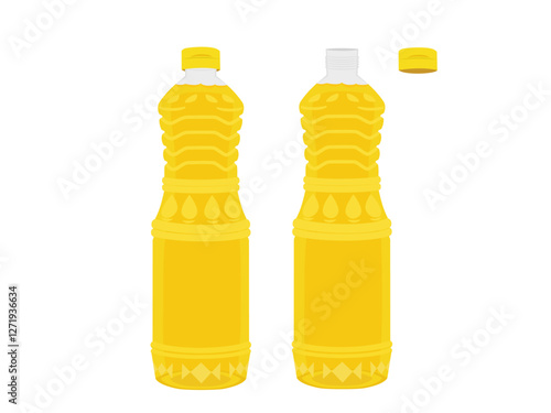 vegetable oil on a white background.