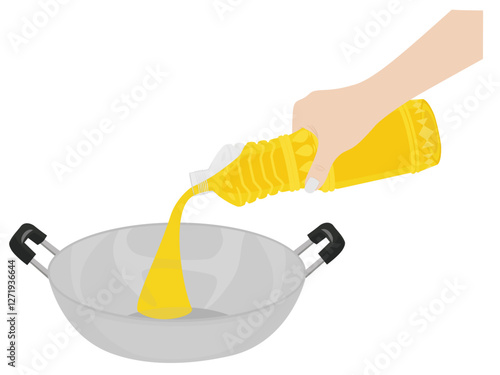 vegetable oil on a white background.
