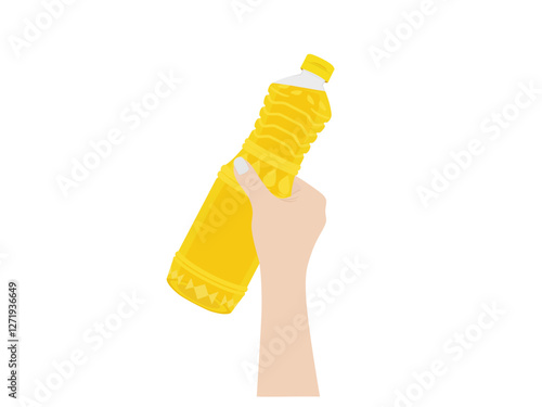 vegetable oil on a white background.