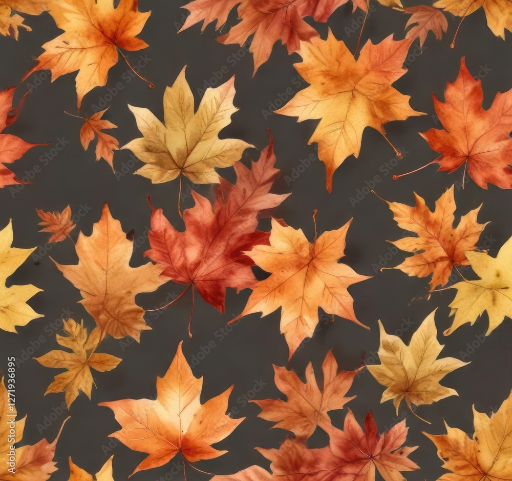 Elegant autumn leaves watercolor illustration, delicate design, harmonious, tranquil, seasonal Elegant autumn leaves watercolor illustration, delicate design, harmonious, tranquil, seasonal