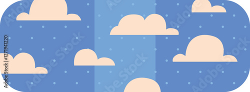 Medical plaster with cloud design