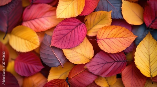 Wallpaper Mural Colorful autumn leaves creating vibrant seasonal background Torontodigital.ca