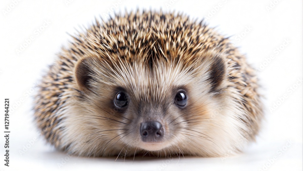 Obraz premium Hedgehog on white background