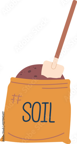 Soil sack for planting vector illustration