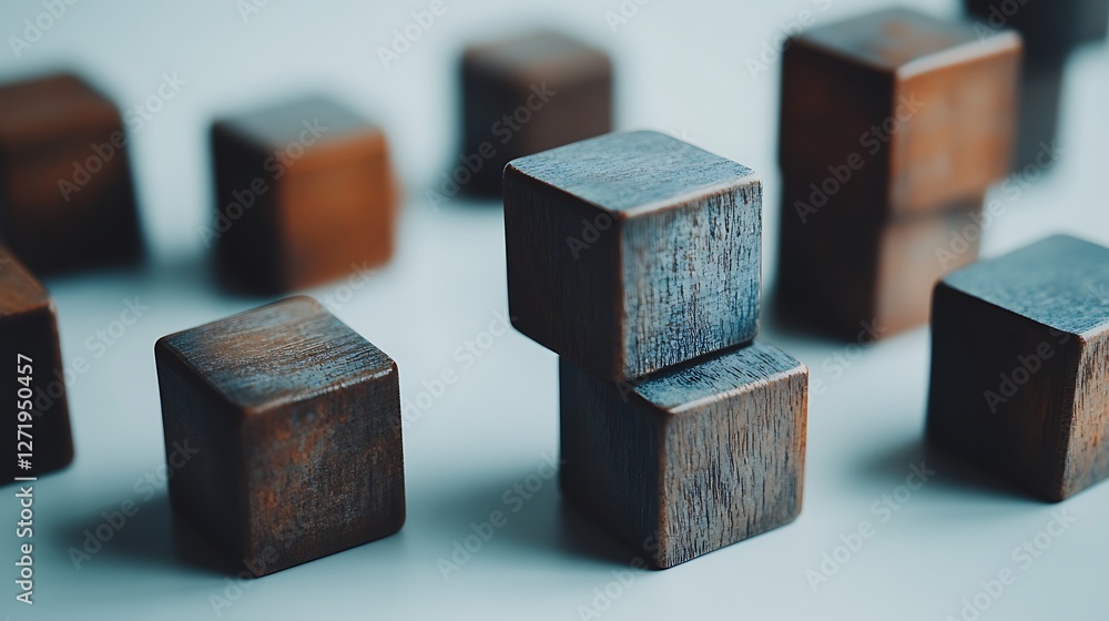 Minimalist design of ESG wooden blocks on a white background, symbolizing sustainability and environmental responsibility Minimalist design of ESG wooden blocks on a white background, symbolizing sustainability and environmental responsibility