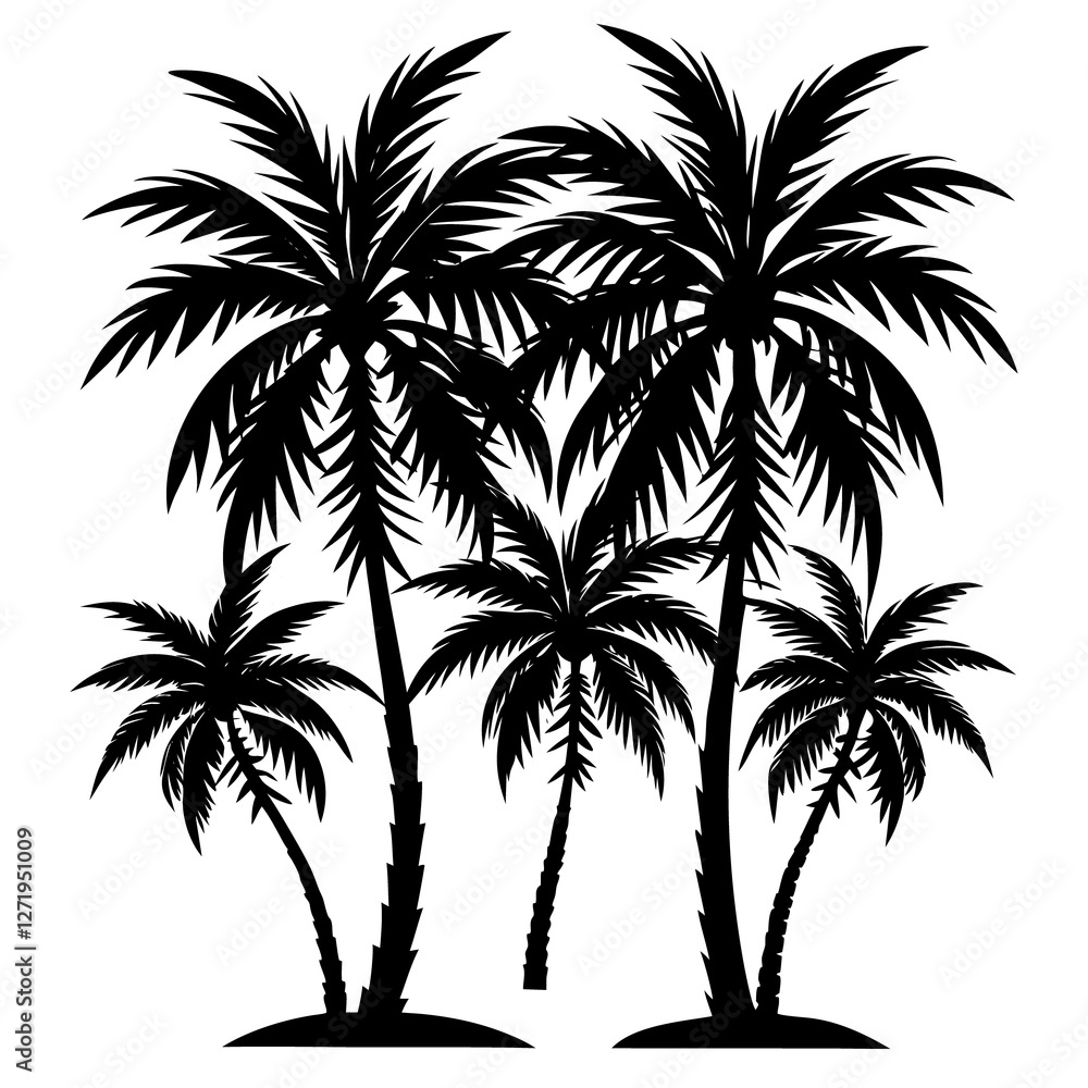palm tree silhouettes palm tree silhouettes