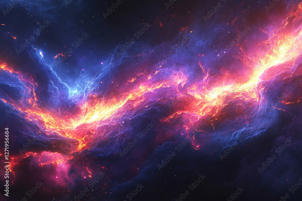 Colorful Abstract Cosmic Explosion Colorful Abstract Cosmic Explosion