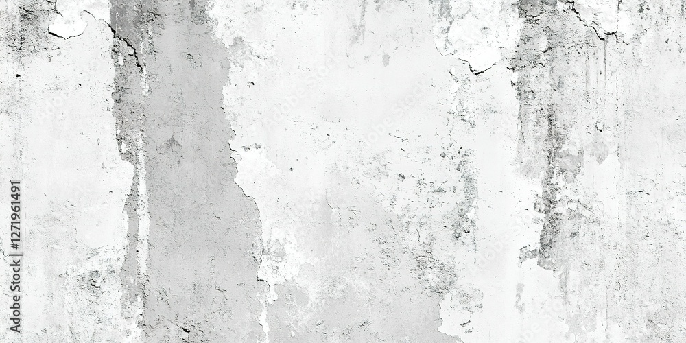 Fototapeta premium Concrete wall with texture showing cracks and discoloration in an urban environment during daylight hours