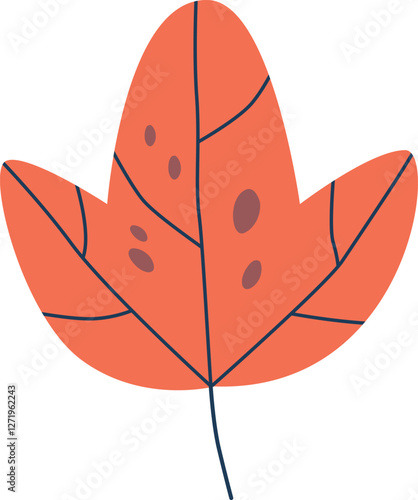 Fall tree plant leaf vector illustration