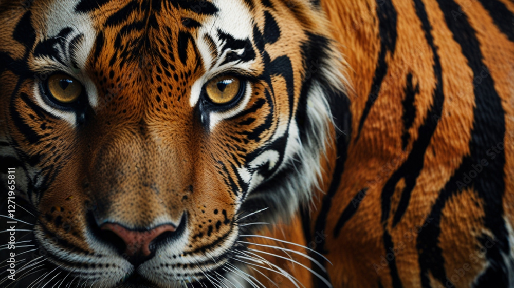 Fototapeta premium Tiger close-up of face