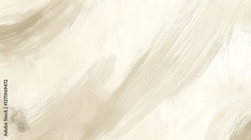 Obraz premium Brushstrokes of beige and cream create an abstract painting