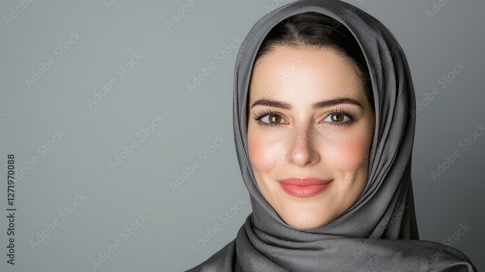 Woman in Hijab, Portrait, Studio Setting, Professional Woman in Hijab, Portrait, Studio Setting, Professional