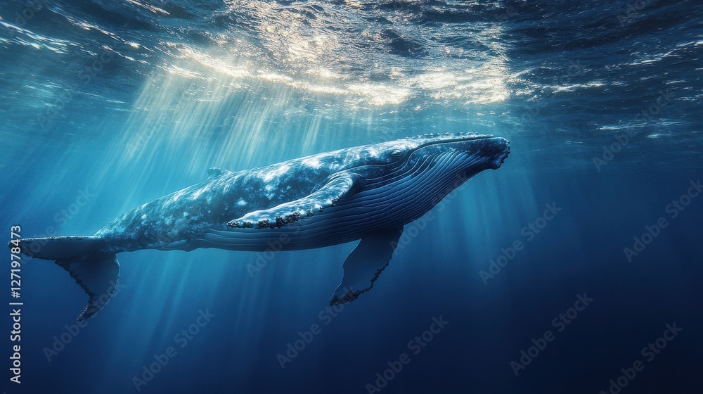 Whale under the water Wildlife concept Whale under the water Wildlife concept
