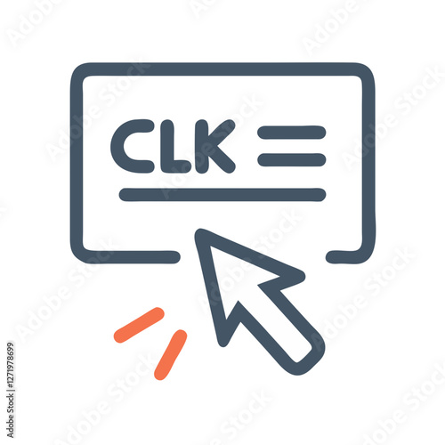 Click. Icon for design. Easily editable
